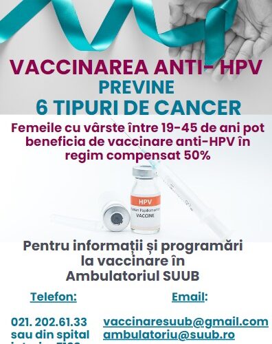 ALEGE SĂ PREVII CANCERUL! VACCINEAZĂ-TE ANTI-HPV!